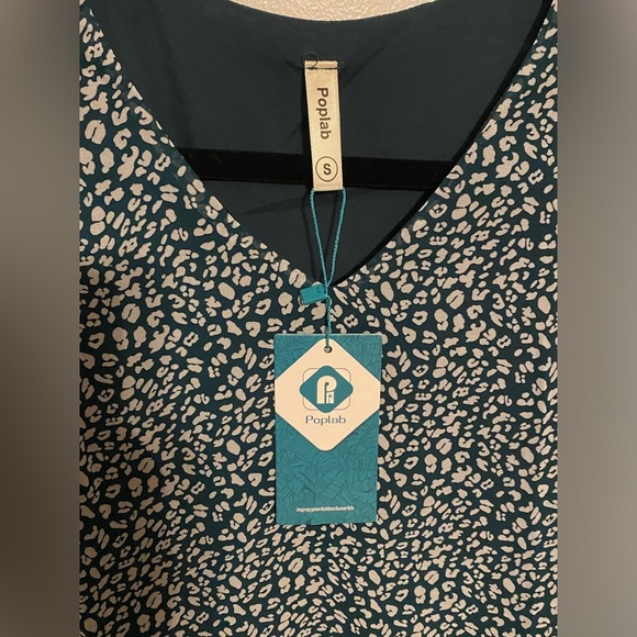 Poplab Womens Summer Tops Ruffle Short Sleeve Loose Fit Chiffon Blouse, S - Picture 2 of 5